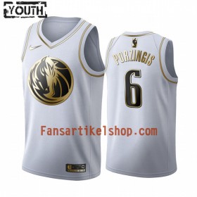 NBA Dallas Mavericks Trikot Kristaps Porzingis 6 Nike 2019-2020 Weiß Golden Edition Swingman - Kinder